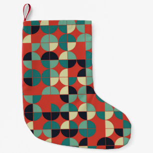 Petite Chaussette De Noël conception motif géométrique transparente