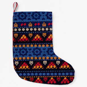 Petite Chaussette De Noël Conception Tribale : Motif multifonctionnel sans f
