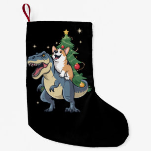 Petite Chaussette De Noël Corgi Noël Dinosaure Arbre Rex Vacances Xmas 