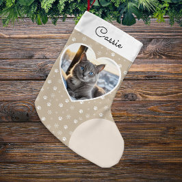 Petite Chaussette De Noël Cosy Pet Photo Creme Noël