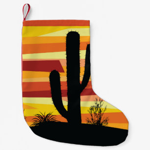 Petite Chaussette De Noël Coucher de soleil géométrique dans le désert