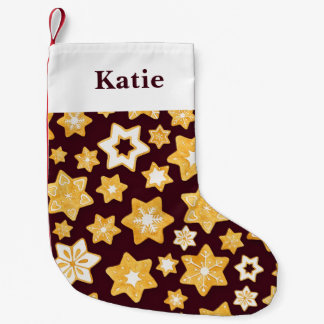 Petite Chaussette De Noël Couronne de biscuits de Noël avec Arrière - plan d