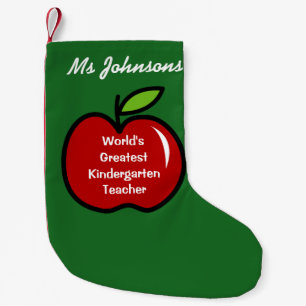 Petite Chaussette De Noël Coutume rouge mignonne de maître d'école de jard