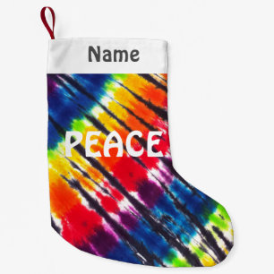 Petite Chaussette De Noël Cravate arc-en-ciel Customisé