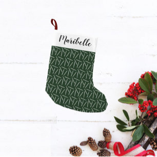 Petite Chaussette De Noël Crochet crochets Imprimer Personnalisé Nom/Couleur