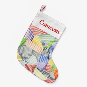 Petite Chaussette De Noël Crosshatch Quilt I