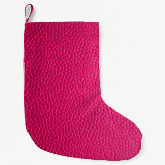 Petite Chaussette De Noël Cuir rose peau texture cuir