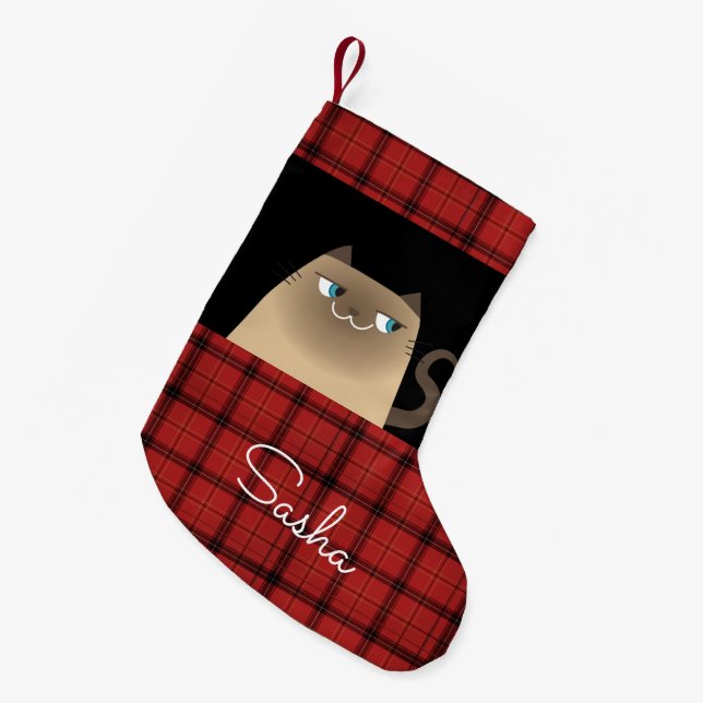 Petite Chaussette De Noël Cute chat (Devant (Accrochage))