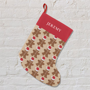 Petite Chaussette De Noël Cute Christmas Gingerbread Homme Cookies Nom perso