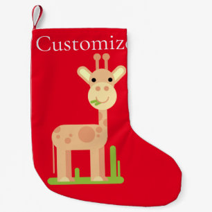 Petite Chaussette De Noël Cute Giraffe Munching Thunder_Cove
