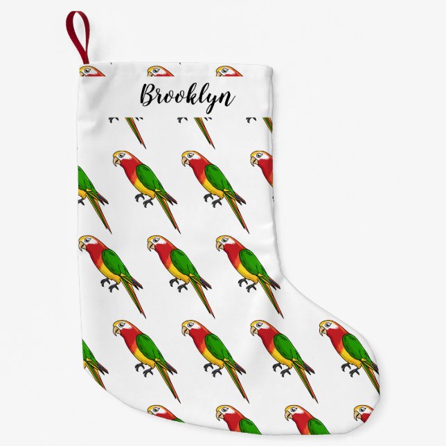 Petite Chaussette De Noël Cute happy parrot (Devant)