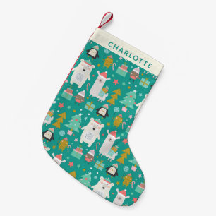 Petite Chaussette De Noël Cute Llama Polar Bear Penguin Motif personnalisé