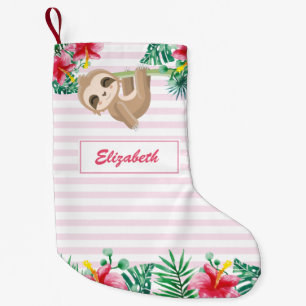 Petite Chaussette De Noël Cute Sloth personnalisée