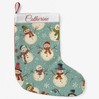 Petite Chaussette De Noël Cute Snowman Christmas Stocking