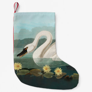 Petite Chaussette De Noël cygne audubon cygnes d'eau blanche