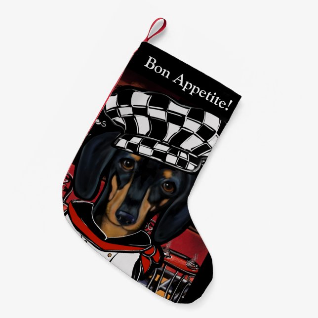 Petite Chaussette De Noël Dachshund (Devant (Accrochage))