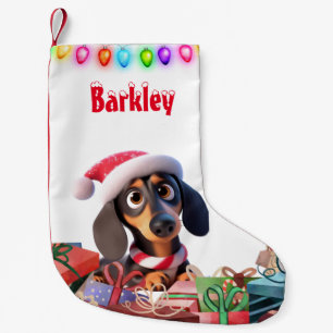 Petite Chaussette De Noël Dachshund Animé