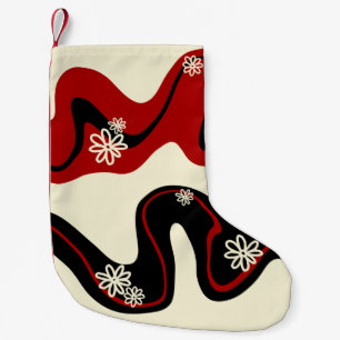 Petite Chaussette De Noël Daisy Groove - Rouge et crème