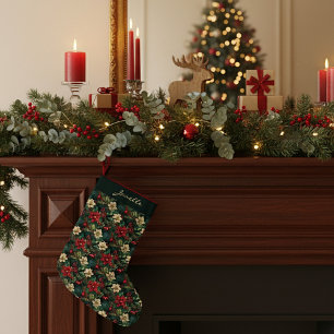 Petite Chaussette De Noël De jolies chinoiseries florales de Noël personnali