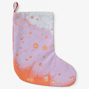 PETITE CHAUSSETTE DE NOËL DÉCHETS D'EAU SUR SURFACE ROUGE