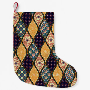 Petite Chaussette De Noël Denim Bleu Art Nouveau : sans couture