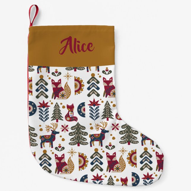 Petite Chaussette De Noël Design scandinave (Devant)