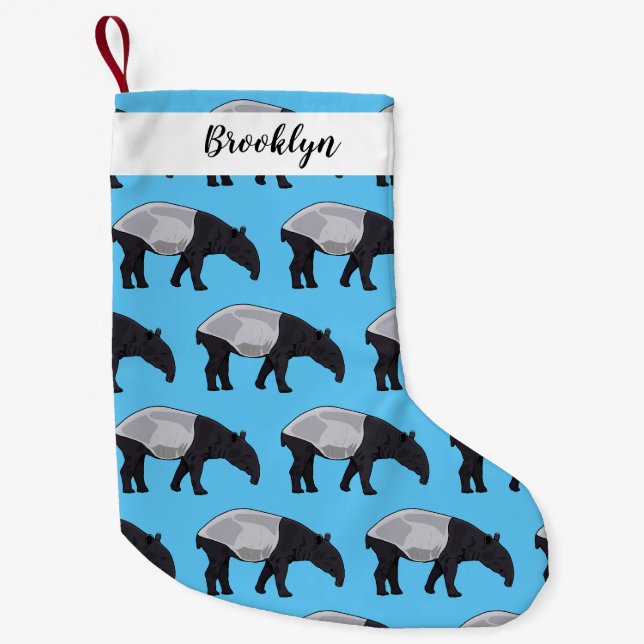 Petite Chaussette De Noël Dessin sur Tapir (Devant)