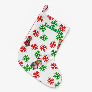 Petite Chaussette De Noël Dinosaur Père Noël Joyeux motif de Noël