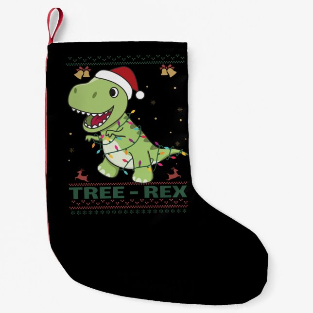 Petite Chaussette De Noël Dinosaure Pun T-Rex Adult Cloth Face (Devant)