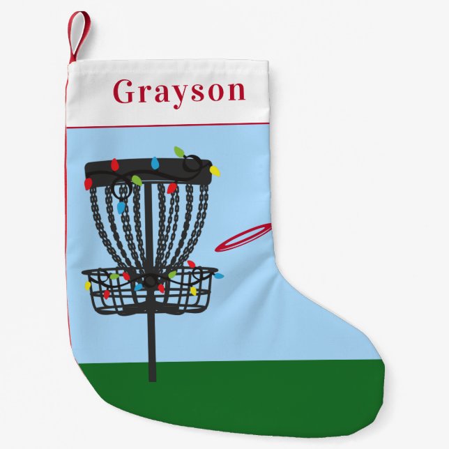Petite Chaussette De Noël Disque Golf Petite réserve de Noël (Devant)