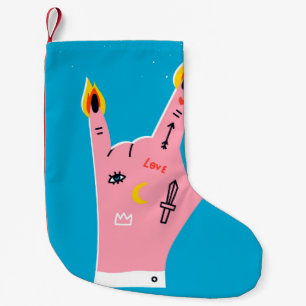 Petite Chaussette De Noël doigts de feu Abstraits