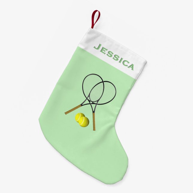Petite Chaussette De Noël Doubles de tennis Green (Devant (Accrochage))