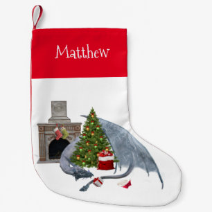 Petite Chaussette De Noël Dragon de Noël Personnalisé