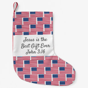 PETITE CHAUSSETTE DE NOËL DRAPEAU AMÉRICAIN PERSONNALISÉ