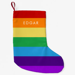 Petite Chaussette De Noël drapeau arc-en-ciel