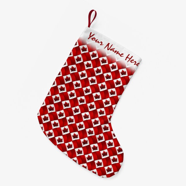 Petite Chaussette De Noël Drapeau canadien Stocker le Canada Stocker Noël (Devant (Accrochage))
