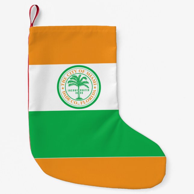 Petite Chaussette De Noël Drapeau de Miami, Floride (Devant)