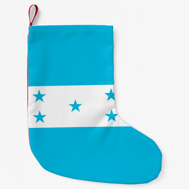 Petite Chaussette De Noël Drapeau de Noël du Honduras (Devant)