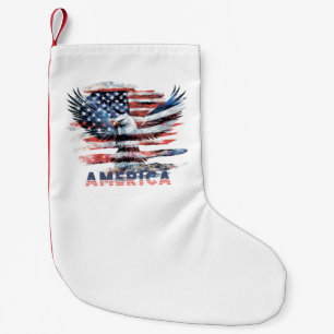Petite Chaussette De Noël Drapeau des États-Unis. Amérique