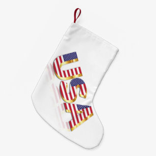 Petite Chaussette De Noël Drapeau Patriotique États-Unis Stocker Noël