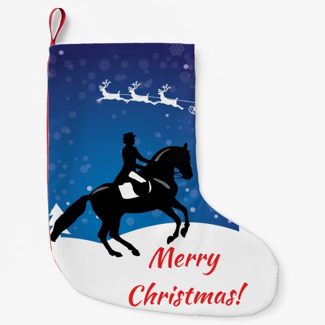Petite Chaussette De Noël Dressage du Cheval de Noël hiver (Devant)
