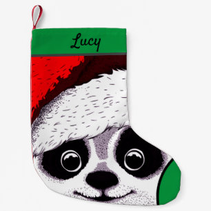 Petite Chaussette De Noël drôle de panda à Noël