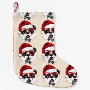 Petite Chaussette De Noël drôle de panda à Noël