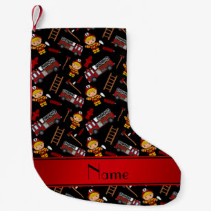 Petite Chaussette De Noël Échelles noires nommées personnalisées de camio