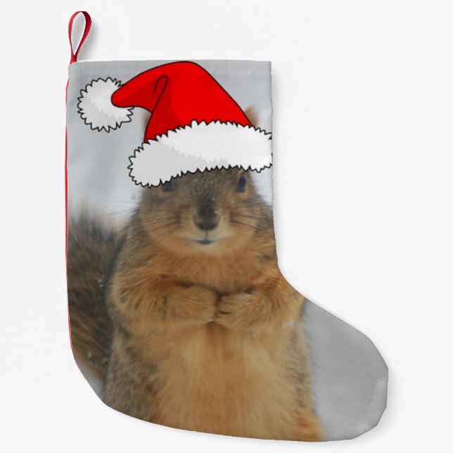 Petite Chaussette De Noël Écureuil de Noël (Devant)