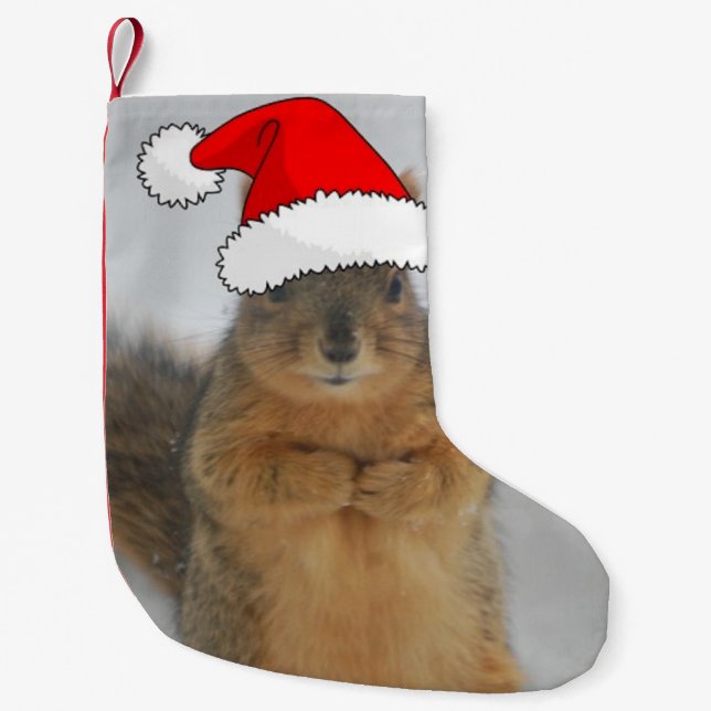 Petite Chaussette De Noël Écureuil de Noël (Devant)