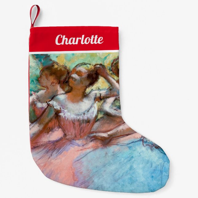 Petite Chaussette De Noël Edgar Degas - Quatre Ballerinas sur scène (Devant)