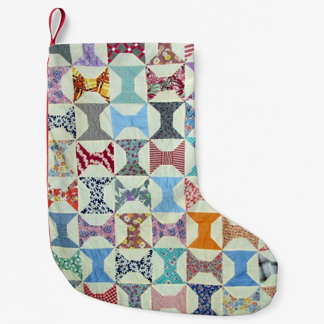 Petite Chaussette De Noël Édredon vintage (Devant)