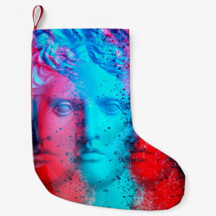 Petite Chaussette De Noël Effet d'anaglyphe 3d. Covid-mutants. David Apollo.