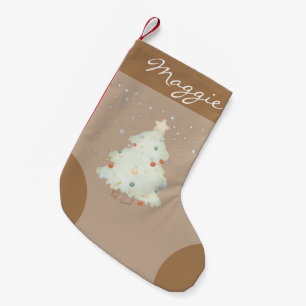 Petite Chaussette De Noël Élégant classique monogramme mignon arrière - plan